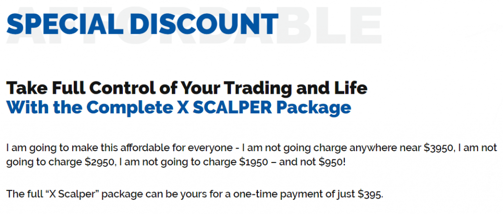 XScalper Robot Pricing