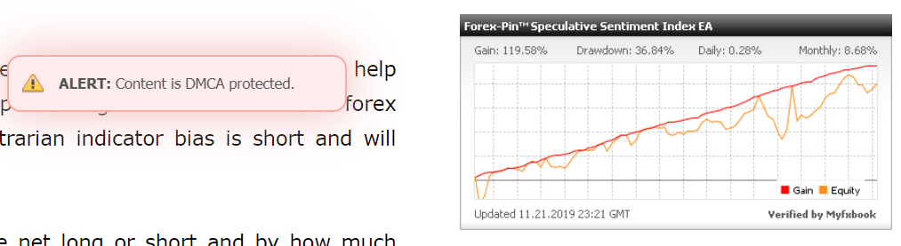 Forex Pin Robot trading results