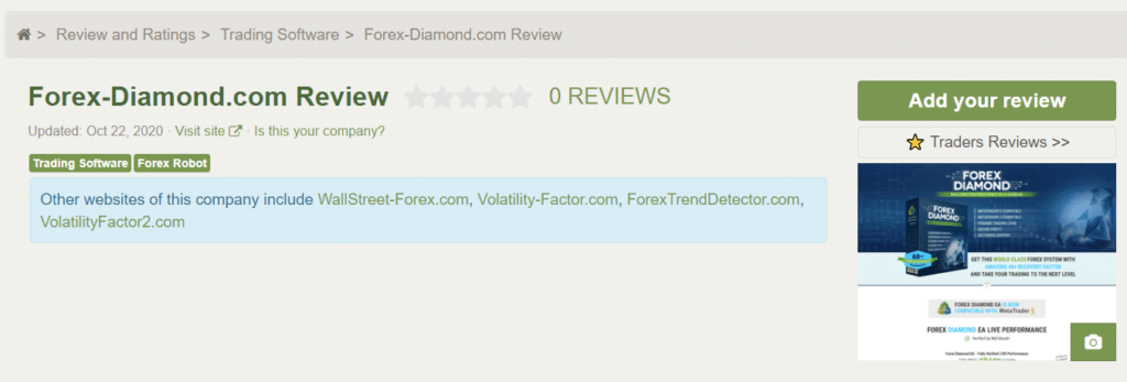 Forex Diamond People feedback