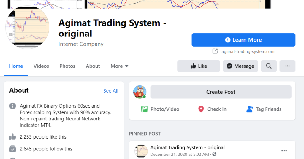 Agimat Trading System FB profile