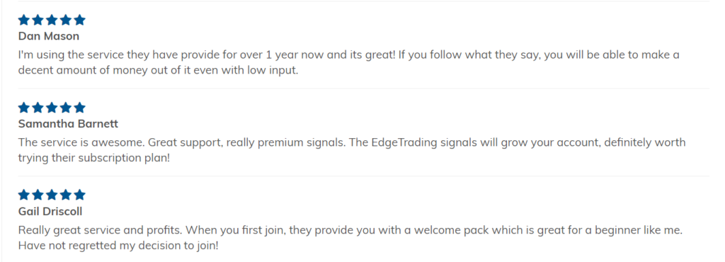 Edge Trading People feedback