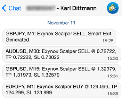 Exynox Scalper - notifications