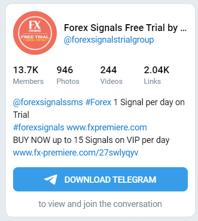 FX Premiere Telegram account