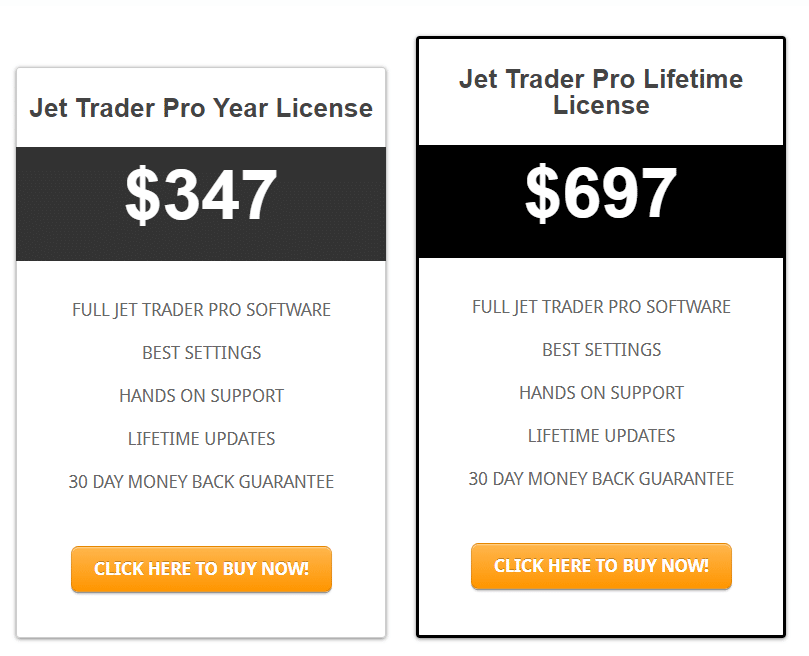 Jet Trader Pro Pricing