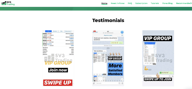 SV3 Trading testimonials