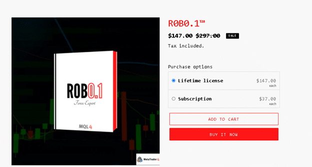 R0B01 Expert Advisor price