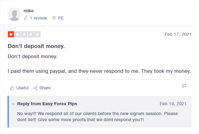 Easy Forex Pips customer reviews