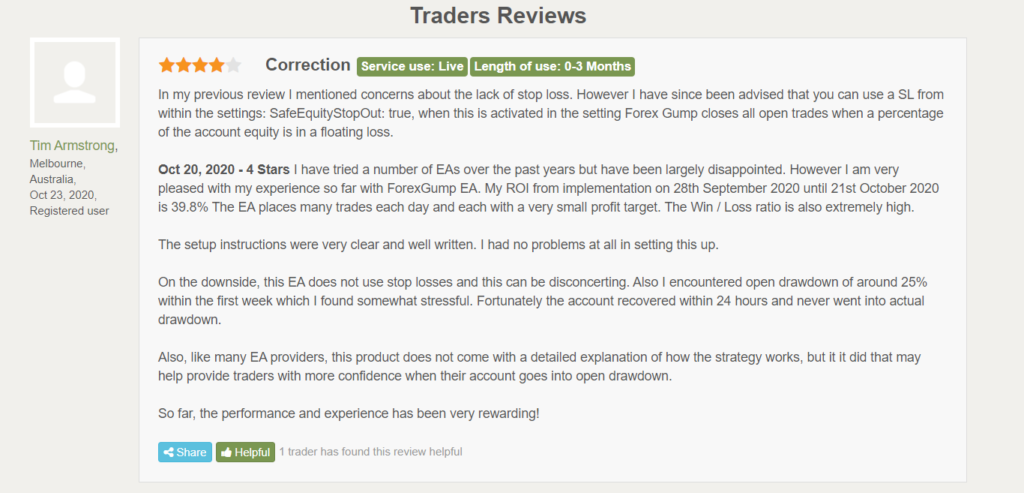 Forex Gump People Feedback