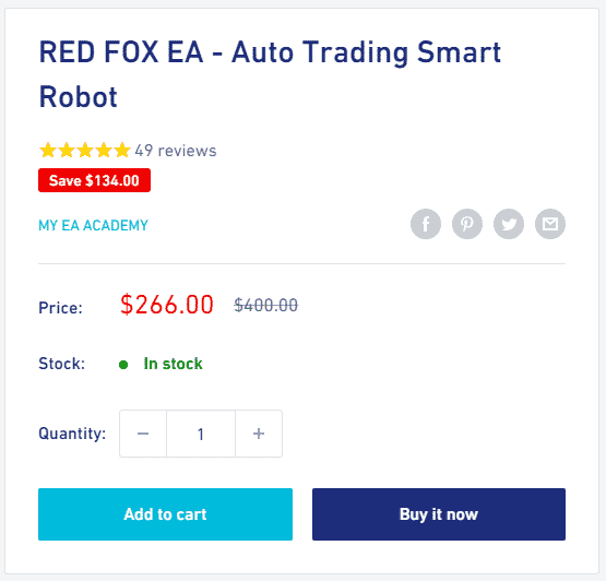 Red Fox EA pricing.