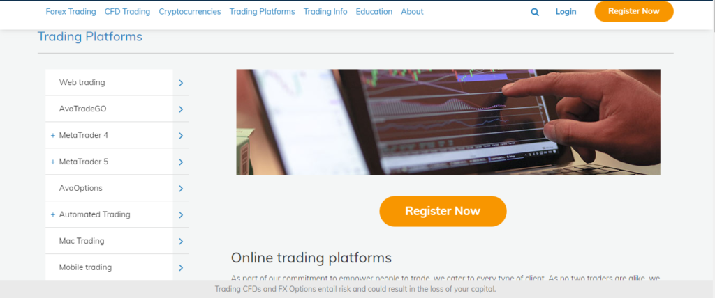AvaTrade - Trading platforms