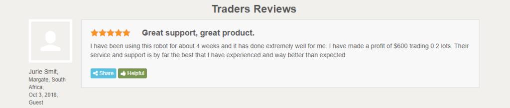 Customer review for Forex Auto Millions on Forexpeacearmy.