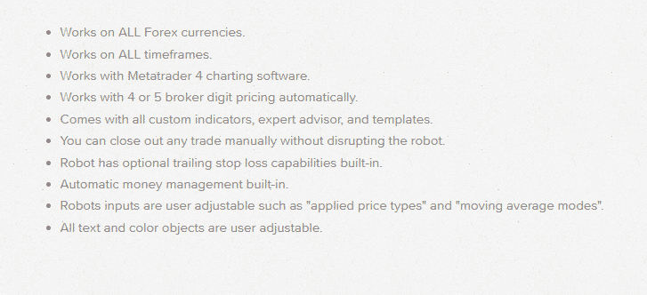 Features of Directional Forex Robot.