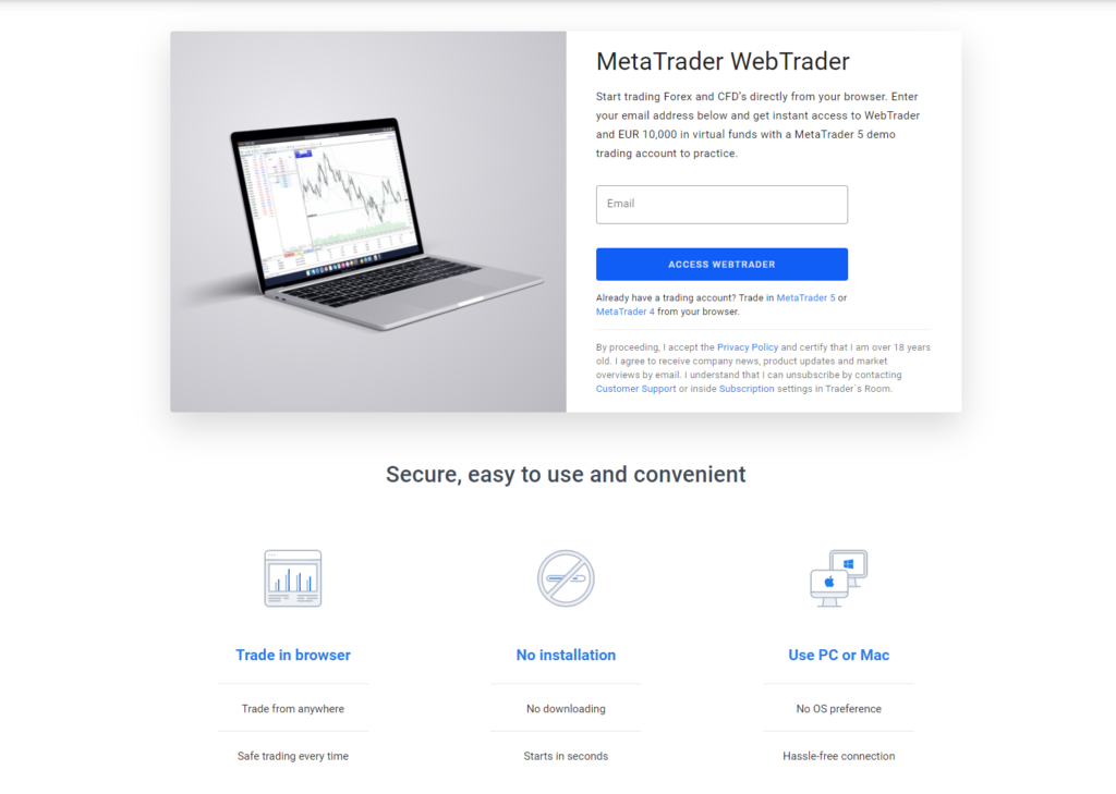 MetaTrader Web Trader