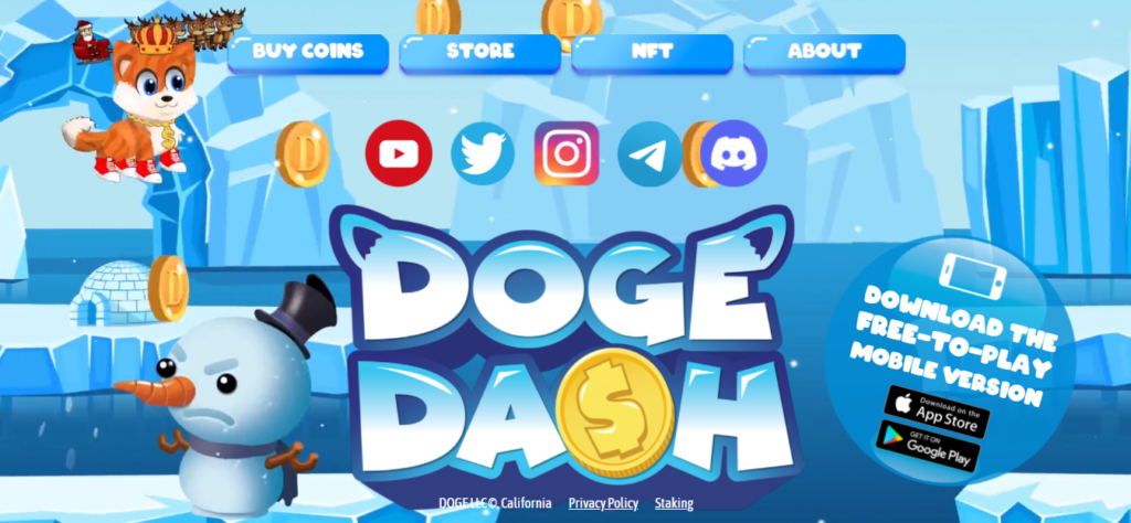 The Doge Dash website.