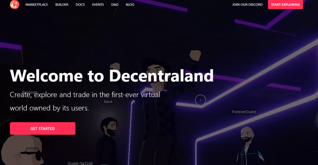 Decentraland platform