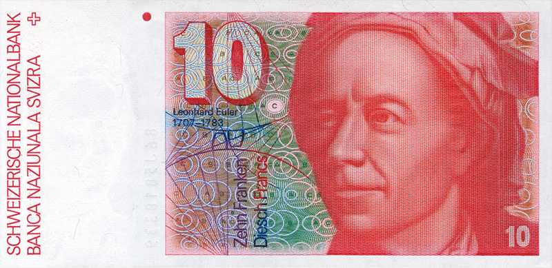 A picture of a Swiss franc note