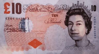 A picture of a British pound sterling note
