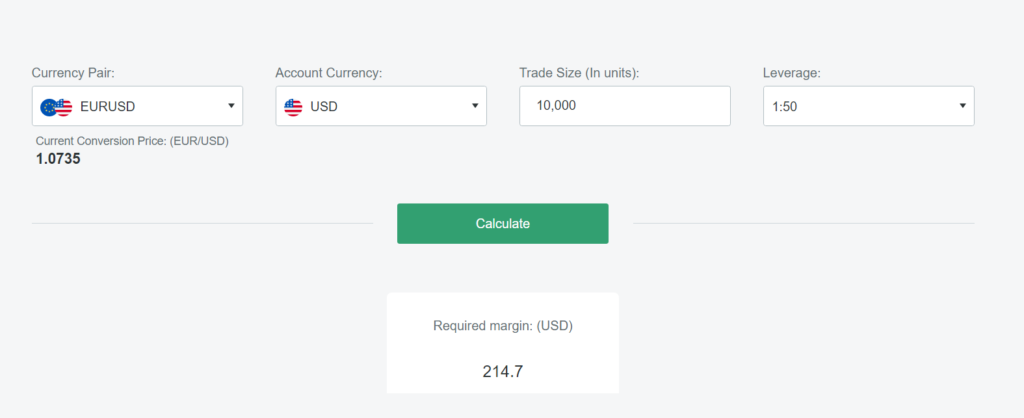 FxPro margin calculator